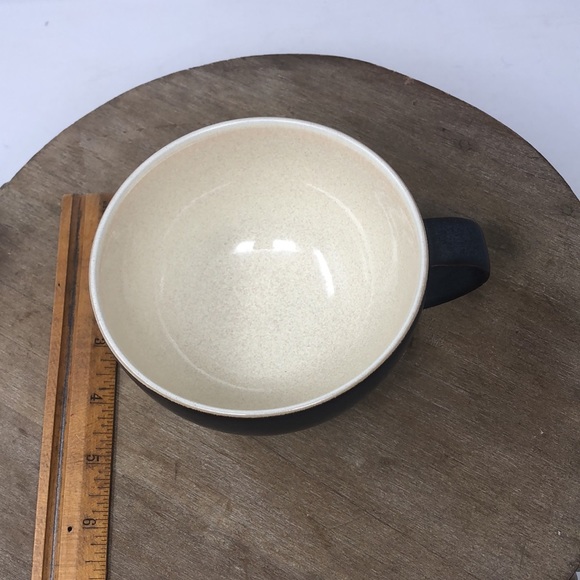 Denby - Langley Pottery Charcoal and Cream Mug Set made in England - Picture 7 of 12